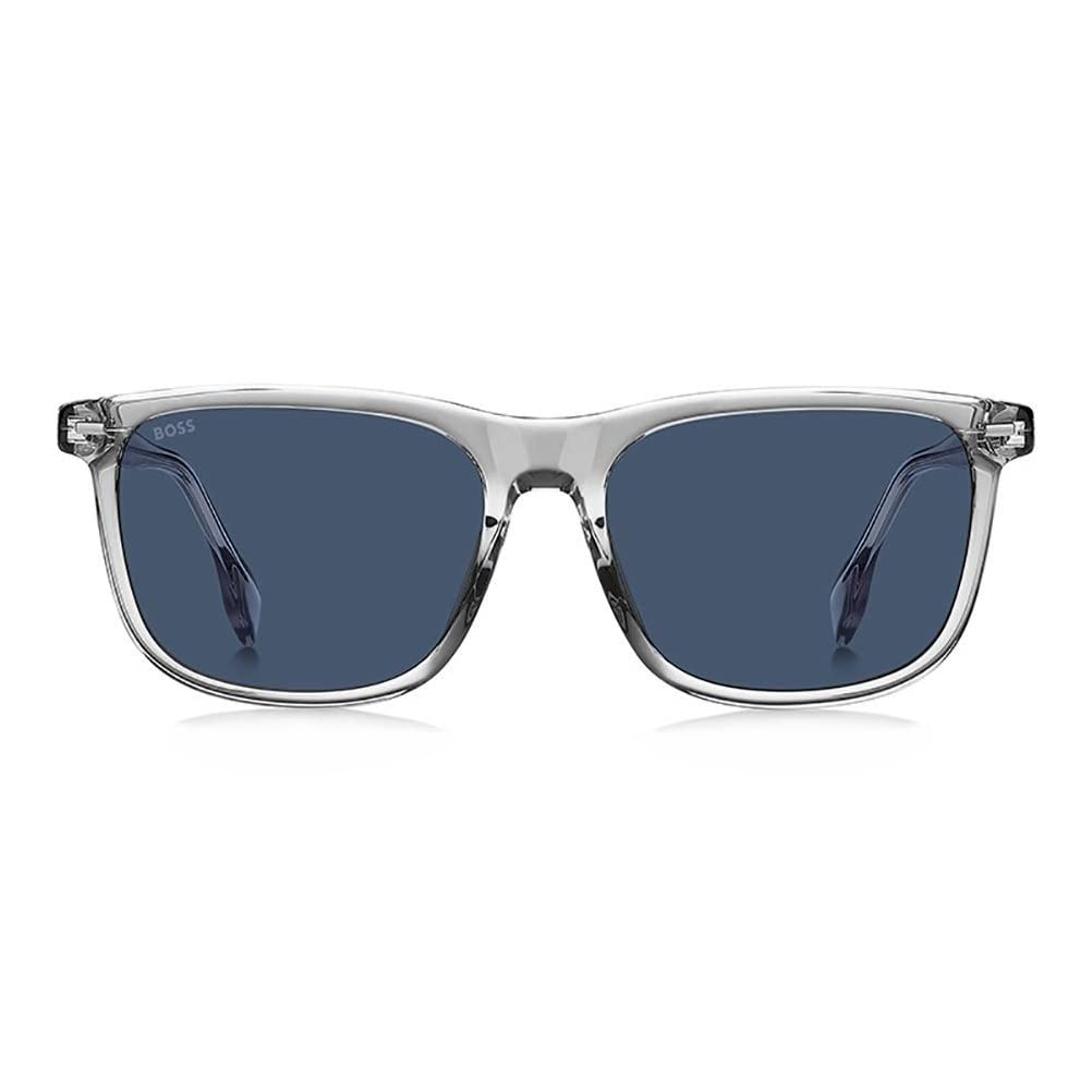 BOSS HUGO 1402/F/S, okulary, szare, 58 męskie, Szary, 58