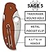 Spyderco Sage 5 Folding Pocket Knife with 3