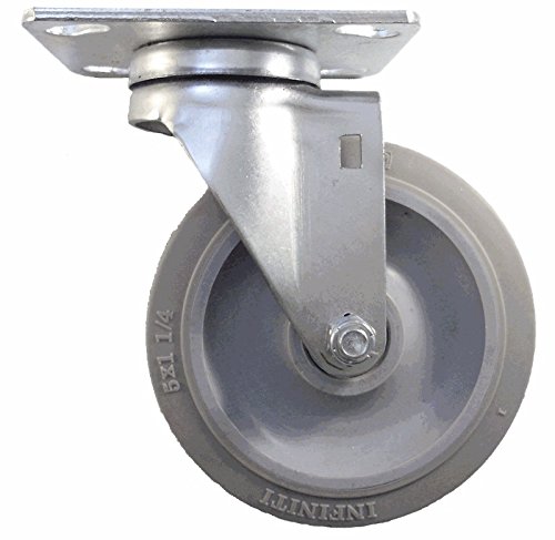 5" (5PRMNS3) Tilt Truck Replacement Swivel Plate Caster - Non-Marking Wheel