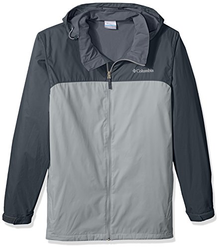Columbia Men's Glennaker Lake Lined Rain Jacket, Waterproof & Breathable, Grey, Graphite, Large