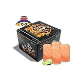 Pacific Pelican 100% organic Day of the Dead Himalayan pink salt Tequila shooters Glasses Gift for any occasion, Make Drinking Tequila Simple and Easy β Light Salt flavour to any drink without a mess (Pack of 4)