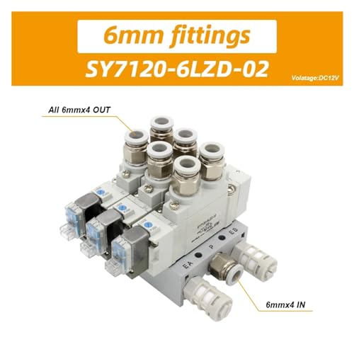 Électrovanne SMC type SY7120 à commande électronique 6mm