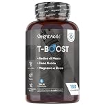 T Boost Complex Vegano, 180 Compresse, 3 Mesi, Integratore Maca Uomo, Zinco, Selenio, Vitamina B5, Magnesio, Lo Zinco Contribuisce al Mantenimento di Normali Livelli di Testosterone nel Sangue (EFSA)