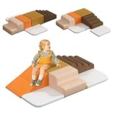 BanaSuper アスレチック ソフトブロック アクション・スポーツトイ布製玩具 大型 室内遊具 キッズスペース 子供 キッズ おもちゃ (6点セット，カラフル)