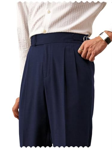 Mens Classic Fit Pants Casual Dress Pants Slim Fit Flat Front Trousers Slacks