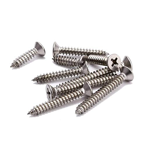 Panel Screws M1 M1.2 M1.4 M1.7 M2 M2.2 M2.6 304 Stainless Steel Countersunk Cross Head Flat Self Tapping Screws Nails, Fasteners (Size : M1.4 X 3 50pcs)