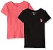 U.S. Polo Assn. Girls' Short Sleeve V-Neck T-Shirt (Pack of 2)