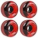 TGM Skateboards Core 7.0 Longboard Trucks Wheels Package 62mm x 38mm 83A 186C Red Clear