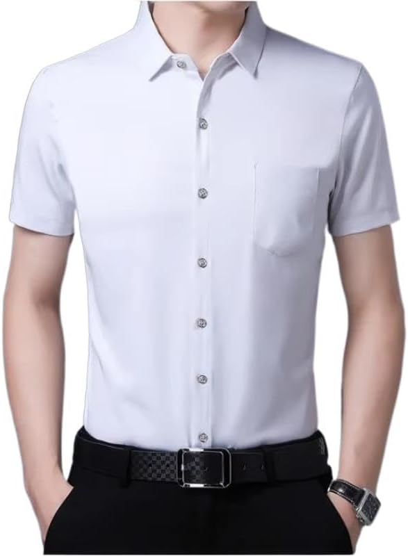 Mens T-Shirts Business Casual Short Sleeve Shirt Versatile Top