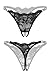 Avidlove Women Lace Thongs Floral Lace Panties Mesh Hollow Out G-String T-back Underwear Black