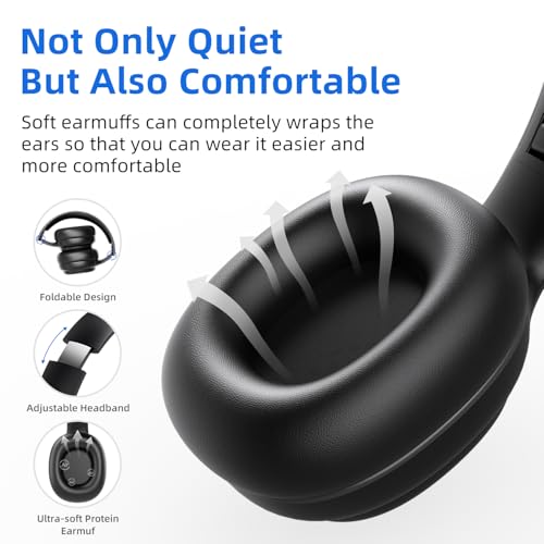 YUFFUN Rechargeable and Portable Personal FM Radio Headphones with Best Reception, Wireless Headset Radio Ear Muffs for Jogging, Mowing, Cycling, Meeting FM Receiver - Upgrade Type-C