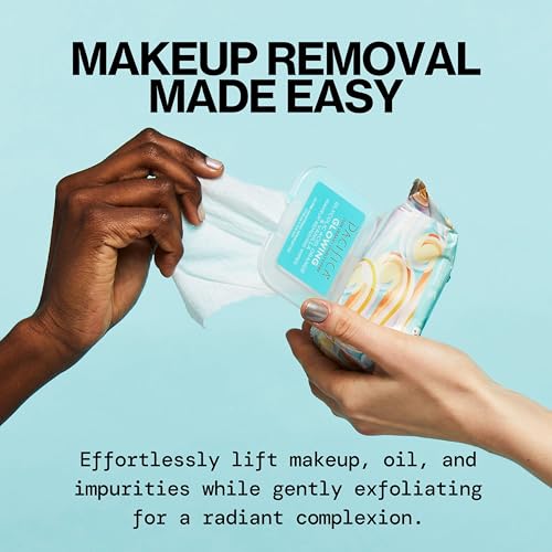 Image of Pacifica Makeup Remover Face Wipes - 8-Pack Daily Facial Cleansing Exfoliating Towelettes - Biodegradable - Organic - w /Gycolic Acid - Clean Beauty Vegan & Cruelty-Free Dermatologist Tested 240 Count
