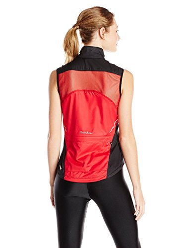 Pearl Izumi - Colete feminino Elite Barrier Ride, preto/carmesim, grande