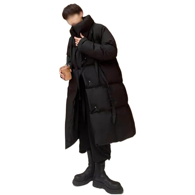 Casual Down Jacket Winter Thick Medium And Long Mens Warm Cotton Coat