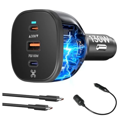 LKTOP 130W Car Charger for Drones