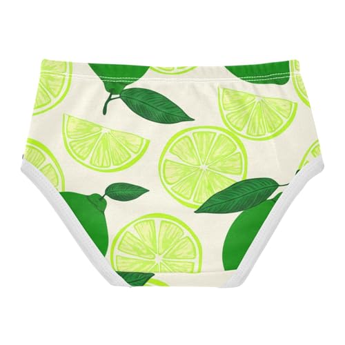 Girls Underwear Toddler 2t Cotton Panties Little Girl Stylish Kids Undies Briefs Limes Lemon Fruit Green2