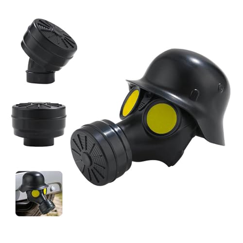 Abdeckung Anhängerkupplung individuelle, Einzigartige Gasmaske Design, Mit Austauschbare Lang-Kurz-Nase für 50 mm Kugelkopfkupplungen, Kugelkopf Abdeckung, Ahk Schutzkappe, Hänger Kupplung Kappe