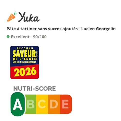 Pâte à tartiner Lucien Georgelin Sans sucre ajouté Lot de 2x400g – vue 4
