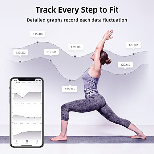 Runstar Smart Scale For Body Weight, Digital Bathroom Scale Bmi Weighing Body Fat Scale, Body Composition Monitor Health Analyzer With Smartphone App, 400 Lbs - Black #TOP3