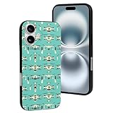 TZTTZT Custodia compatibile con iPhone 16 - Custodia per telefono con stampa bianca con drone,...