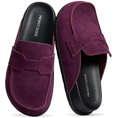 Image of Project Cloud 100% Genuine Leather Womens Clogs - Plush & Soft Insole with Arch Support Non Slip Mules & Clogs for Women Footwear - Water Resistant Women Shoes (Foamy)