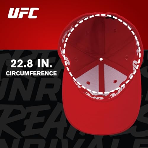 Image of Concept One Unisex Adult UFC Baseball Hat, 6 Panel Adult Flex Fit Active Sport Cap with Curved Brim