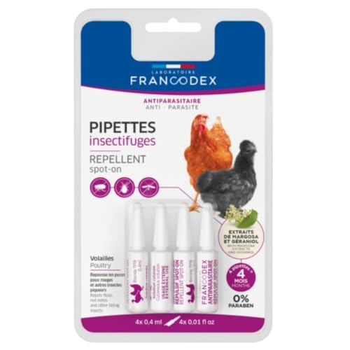 Francodex-Pipettes insectifuges Lotion pour Poules, oies et Canards 4 pipettes-FR-174220