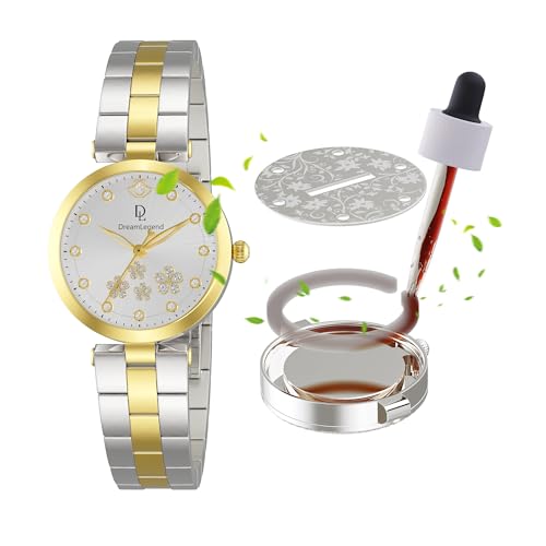 Perfume Watches for Womens with Small Aromatherapy Essential Oils Diffuser Ladies Watch Unique Stainless Steel Waterproof Analog Quartz Wristwatch4