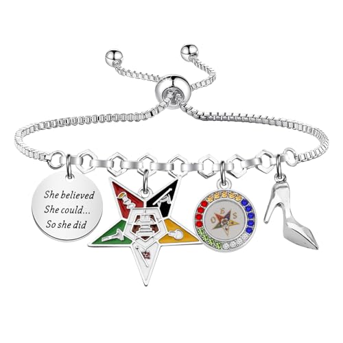 PLITI OES Sorority Gift Sorority Sisters Gift She Believed She Could So She Did Inspirational Bracelet For Women