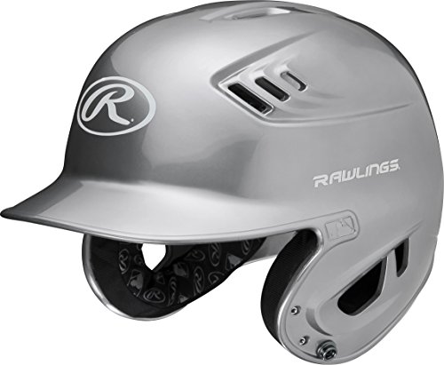 Rawlings R16 Series Metallic Batting Helmet, Silver, Junior