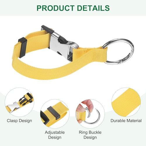 Image of M METERXITY 1-Pack Add A Bag Luggage Strap, Adjustable Suitcase Belt for Connecting Luggage /Backpack /Jacket, Carry Strap with Ring Buckle [Yellow]