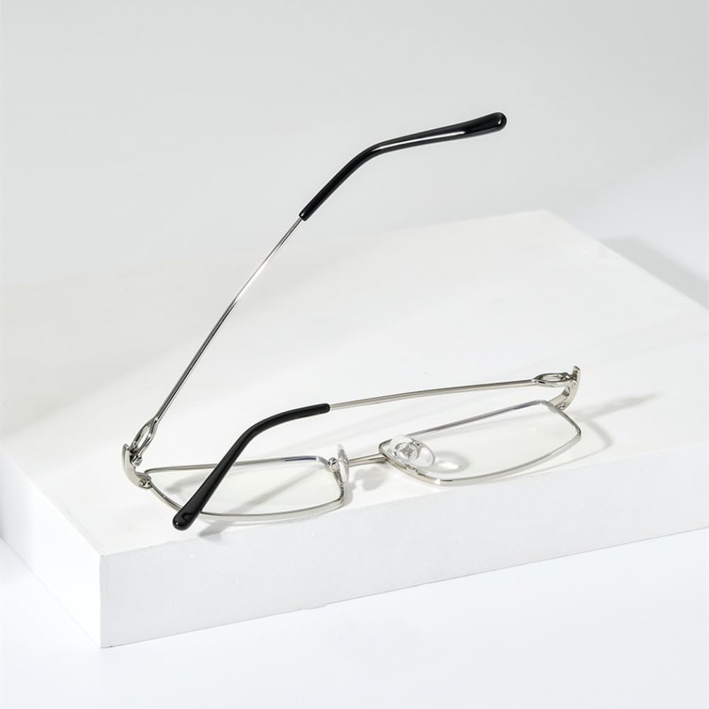 MUTYNE Montura de gafas de aleación para hombre, anteojos cuadrados Retro Vintage, gafas