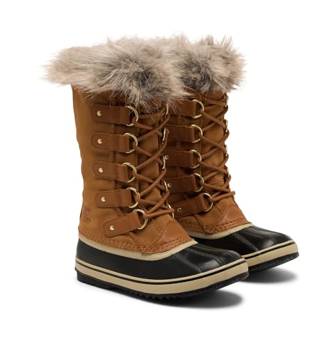SOREL Women's Joan of Arctic Waterproof Boot - Camel Brown, Black - 10