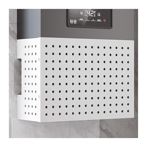 Cocina Tablero Perforado Organizador Equipo Con 8 Ganchos, Decorativo Placa De Bloqueo Para Calentador De Agua Tubería, Gasoducto Cubierta Protectora Para Garaje Oficina Baño((W x D x H) 45x17x30CM)