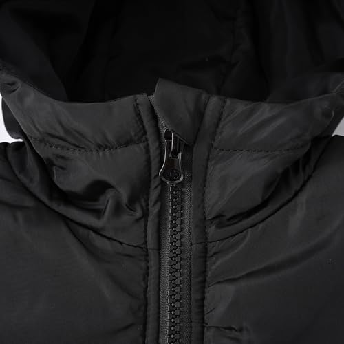 3‐9T Hooded Puffer Jacket for Kid Boys Girls Color Block Windproof Coat Unisex Thicken Warm Fleece Snow Cothes4