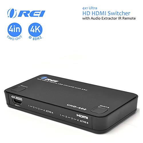 Orei HD-402 4x2 Port Matrix Ultra 1080p HD Resolutions up to 4K/2K HDMI