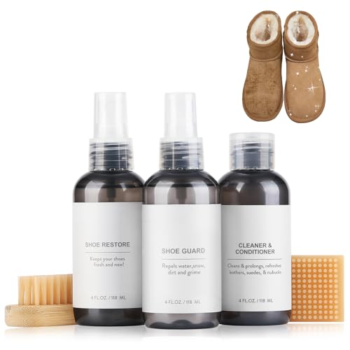 Shoe Cleaner Kit,Suede & Nubuck Shoe Cleaner Kit,Shoe Cleaning Kit with Shoe Waterproof Spary,Shoe Cleaner and Shoe Protecter,Shoe Care Kit with Suede Eraser and Shoe Brush for Uggs,Suede,Nubuck,Boot