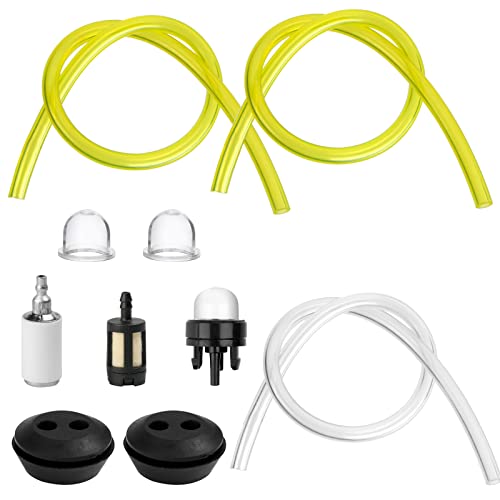 11 Kit de Filtro de Combustible Universal, 2.5mm 3mm Mangueras de Gasolina de Motosierra Repuestos, Tubo Carburador Desbrozadora Filtros, Bomba de Carburador, Bombilla de Imprimación para Cortacésped