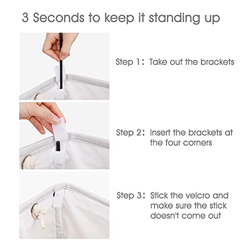 Dyd Laundry Basket With Handles & Brackets Small/Large/Tall Hamper For Kid Girl Collapsible Washing Bin Built-In Lining For Bedroom Dorm Toy Clothing Storage #TOP3