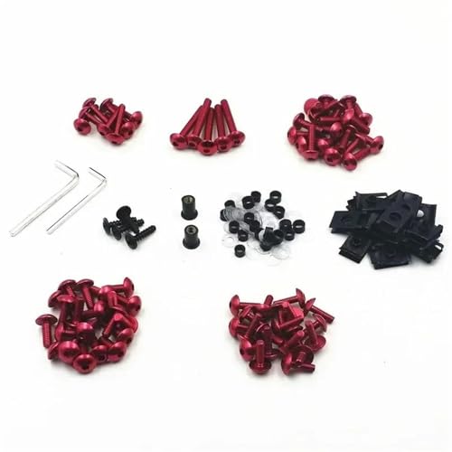 Kit de vis carénage rouge moto contre les vibrations et boulons perdus sur YZF GSXR RR