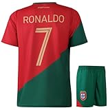 Portugal Fußball Trikot Set Heim - Kinder und Erwachsene - Jungen - Sportsachen - Geschenk - Sport t Shirt - Sportbekleidung - Größe 128