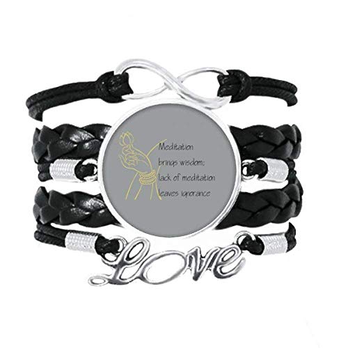 Pulsera de meditación Buda Sabio de cuero para tus sesiones de yoga y mindfulness