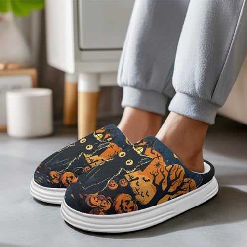 Girls Slip on Footwear Winter House Shoes for Women Full Toe Plush Slippers with Non Slip Thick Soled3