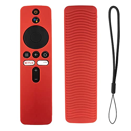 ETUZI Silicone Remote Cover for Mi TV Stick/MI Box S / 3S Compatible with MI 4X / 4A Smart LED TV (Only Netflix & Prime Video/Live Button) (Red)