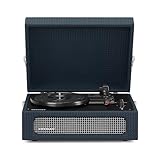 THREE-SPEED BELT-DRIVE TURNTABLE: Plays 33 1/3, 45, and 78 RPM records; Use the cueing lever to lower the needle and fine-tune playback with adjustable pitch control BLUETOOTH RECORD PLAYER: Bluetooth connectivity lets you easily play your albums thr...