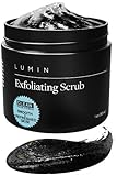 Lumin Mens Face Scrub, Charcoal Face Scrub Men, Face Cleanser for Men, Mens Exfoliating Face Scrub, Facial Scrub Men, Exfoliating Face Wash Men, Face Exfoliator Men, Pre Shave Scrub