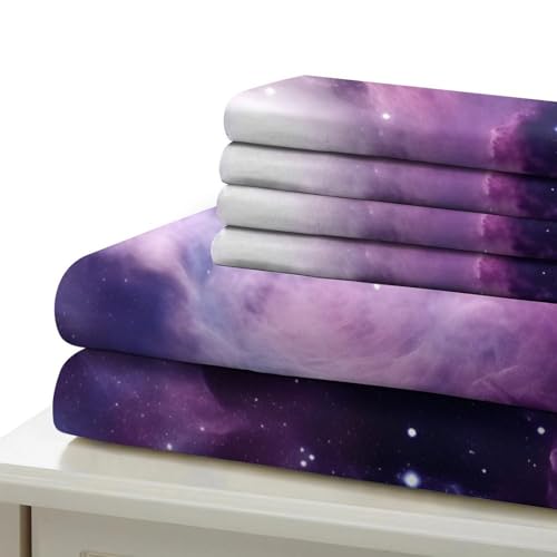 Linge de lit imprimé en 3D super doux nébuleuse cosmique premium