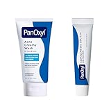 Acne Skincare Bundle PanOxyl Adapalene 0.1% Leave-On Gel, 30 Day Supply, 0.5 oz + PanOxyl Antimicrobial Hydrating Acne Creamy Wash, 4% Benzoyl Peroxide, 6 Ounce