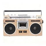 Versatile Cassette Boombox & Radio: Enjoy AM/FM radio, cassette playback/recording, and CD functionality with this multi-functional cassette player, perfect for classic hits and new memories.