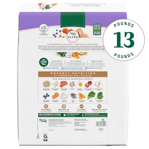 Image of Nutro Ultra Dry Dog Food, Chicken, Lamb & Salmon Recipe, 13 lb